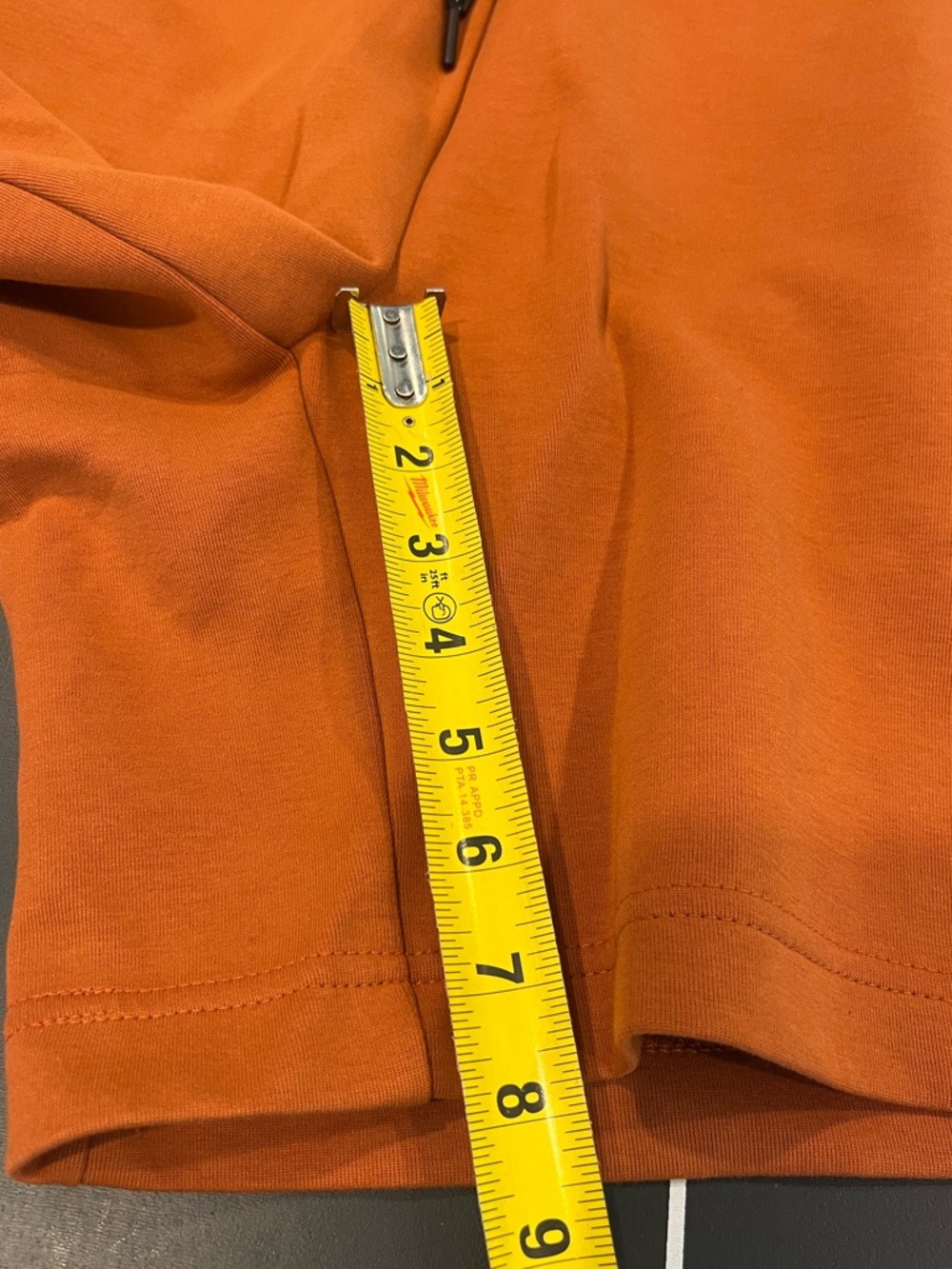 Nike Tech Fleece Orange Burnt Sunrise Drawstring Shorts Mens Sz Medium - Picture 15 of 15
